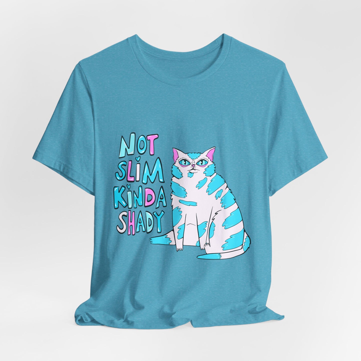 Not Slim Kinda Shady Cat - Unisex Jersey Short Sleeve Tee