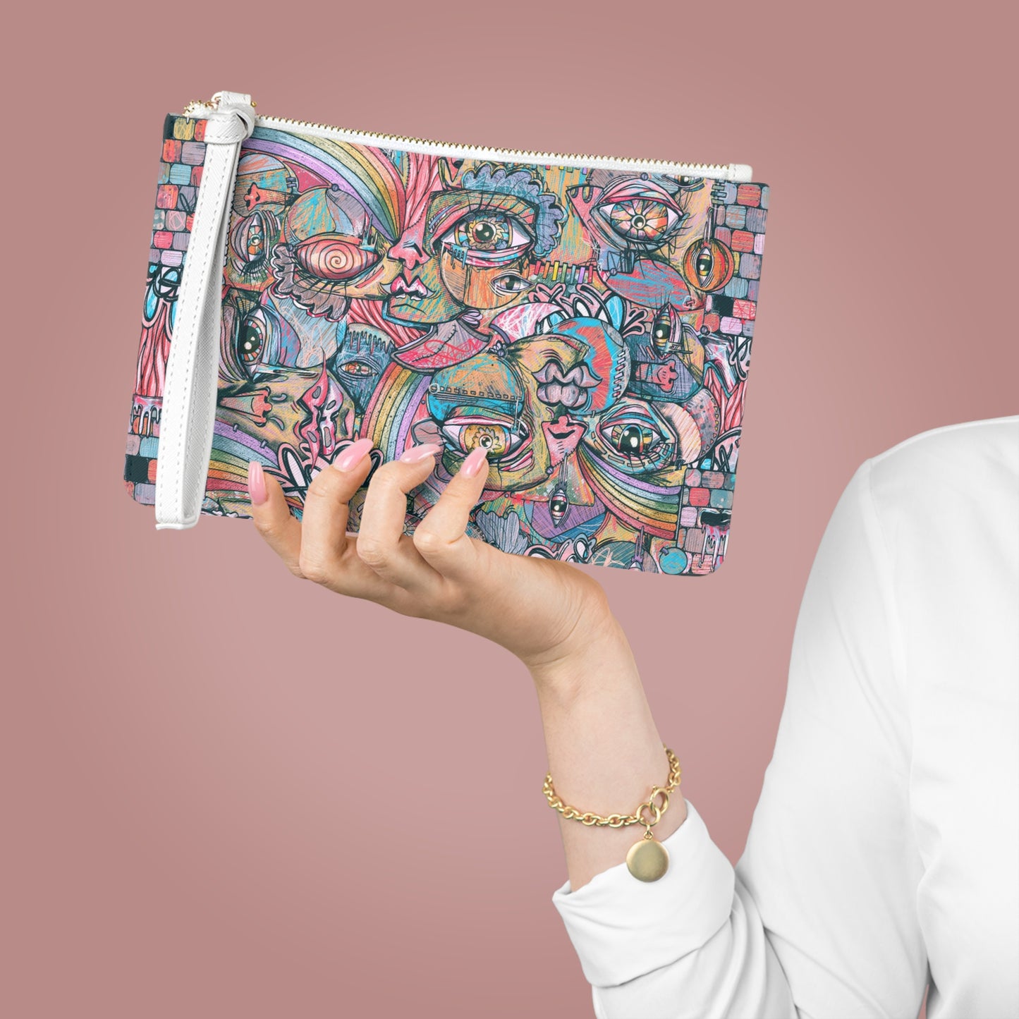From The Mouth of Madness Cubism Clutch Bag