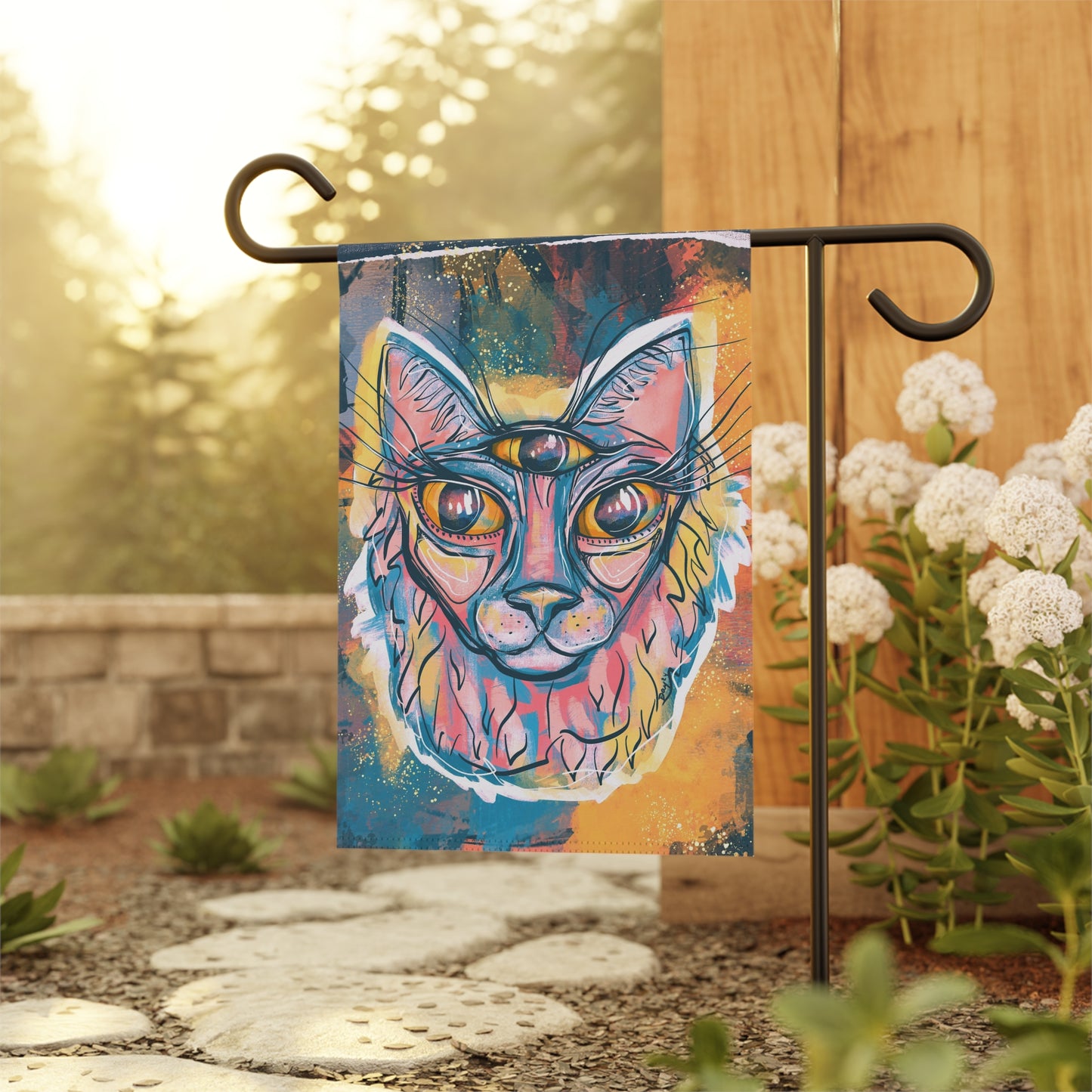 French Fry Cat Garden & House Banner