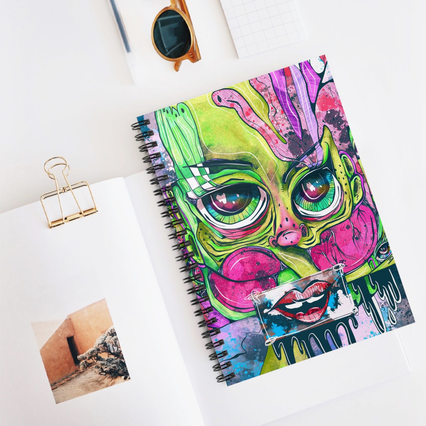 Exquisite Corpse Cubism Spiral Notebook - Ruled Line