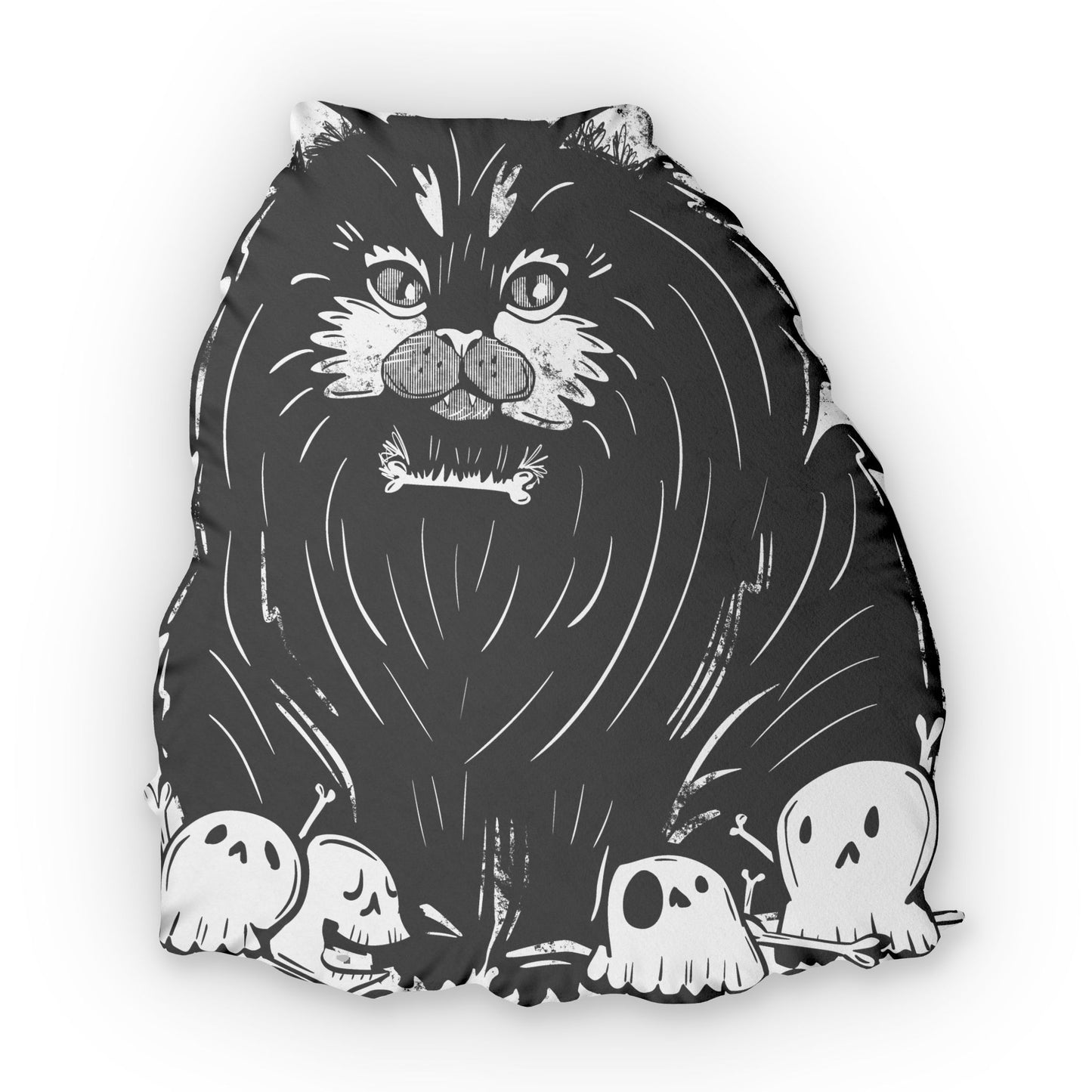 Bone Daddy Spooky Cat Shaped Pillow