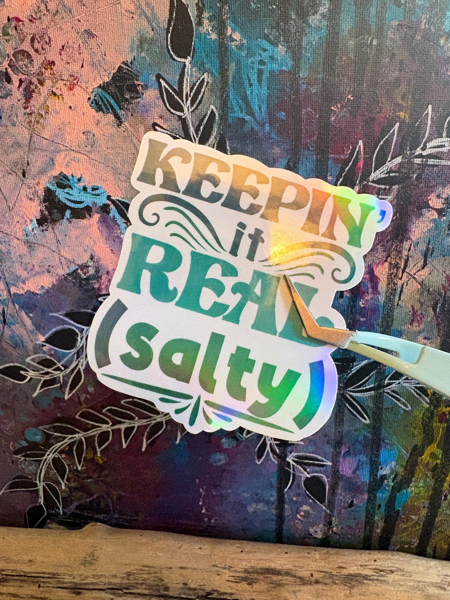 Handmade Salty POTS Awareness Sticker: Hand-Drawn Disability Art | dysautonomia sticker