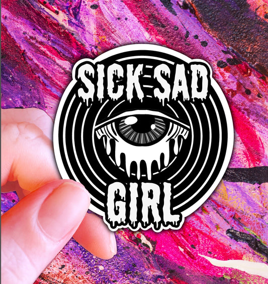 Handmade Sick Sad Girl Sticker: 90s Daria Inspired, Retro Sticker