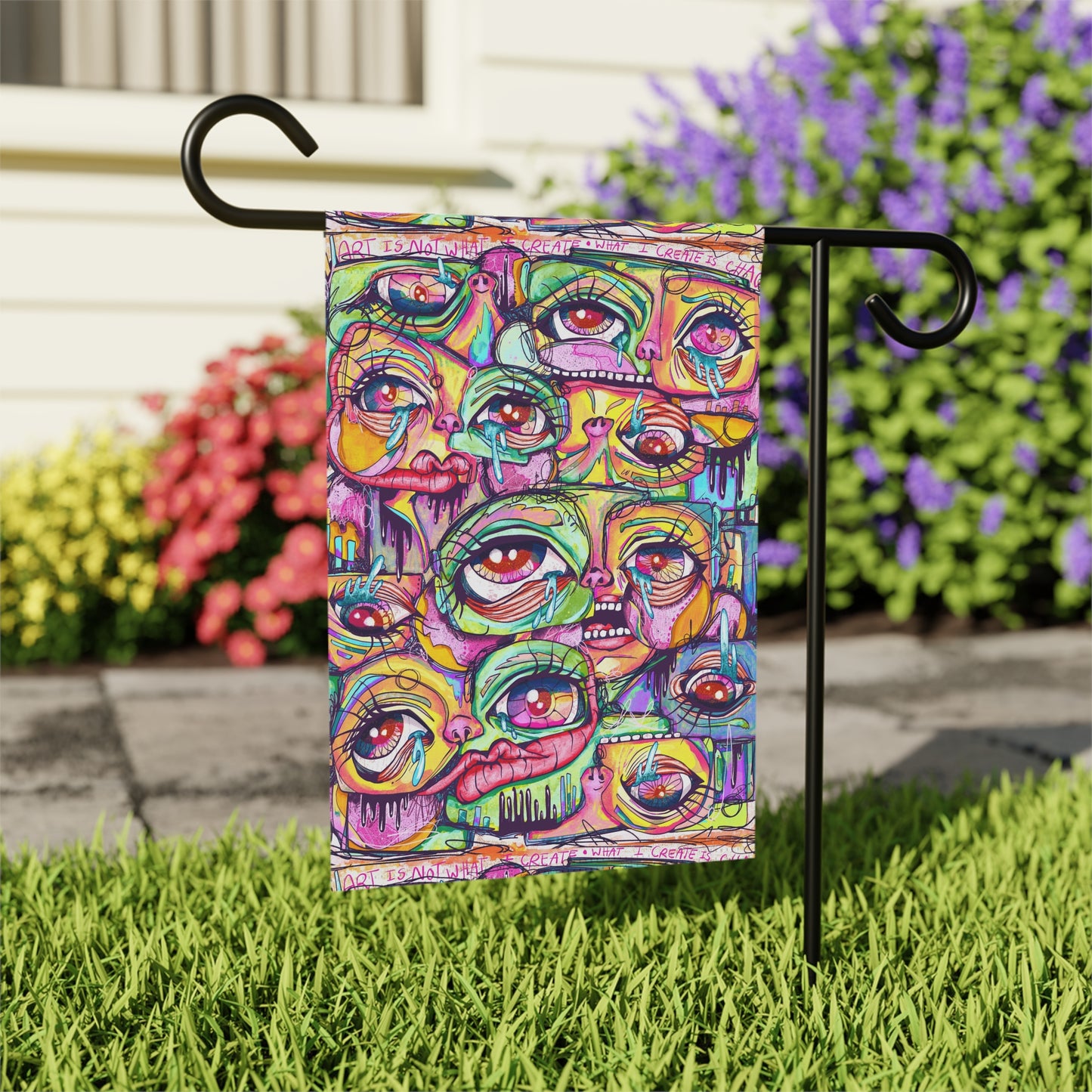 Colorful Chaos Garden Flag