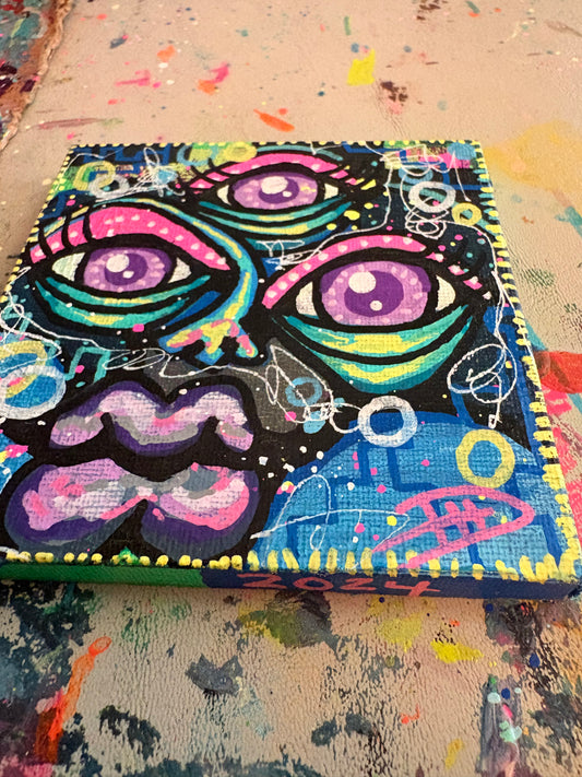 4x4 Mini Canvas Acrylic Painting