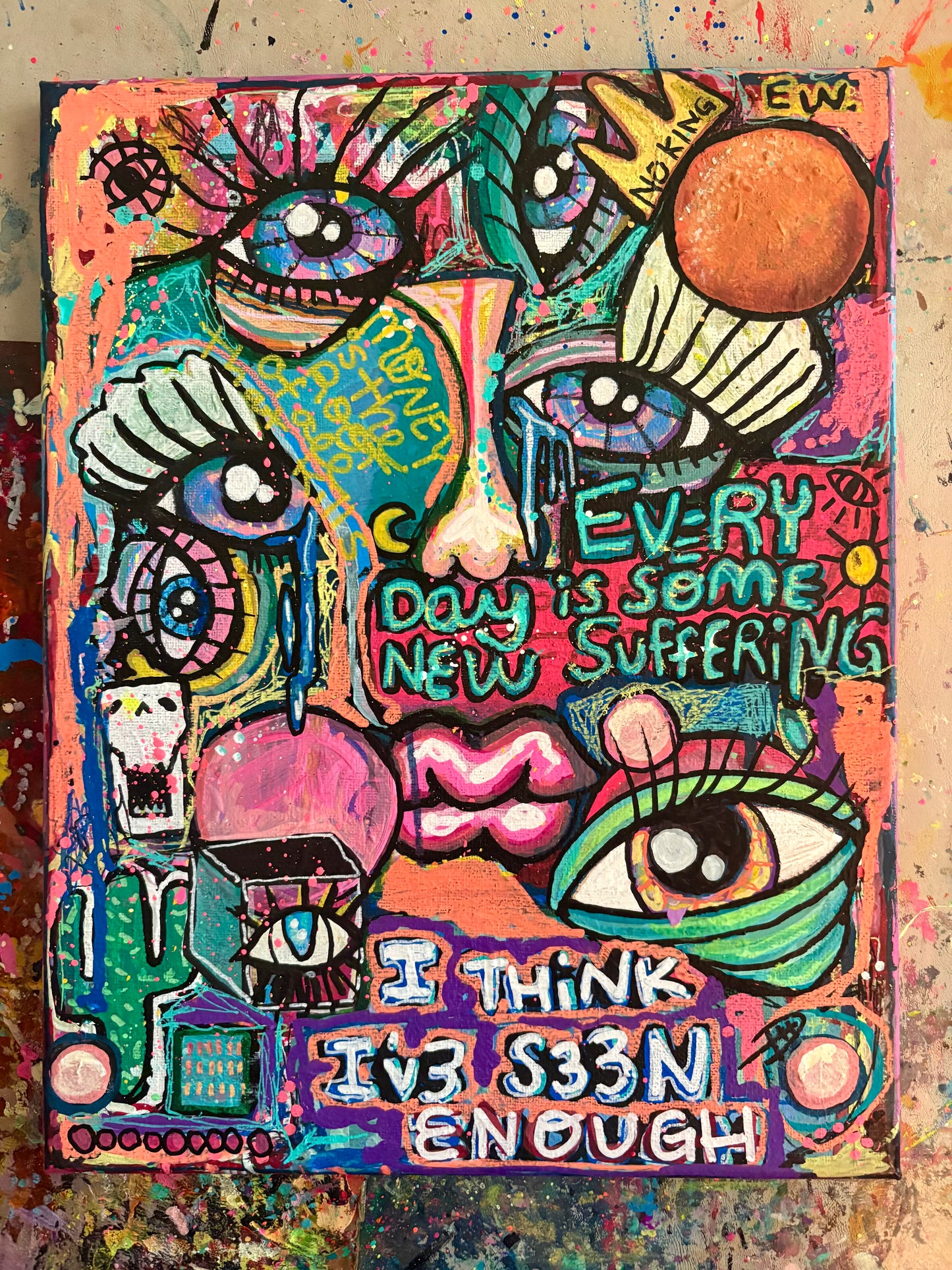 No Oranges- Original 11x14 Acrylic Painting by Hollie Day