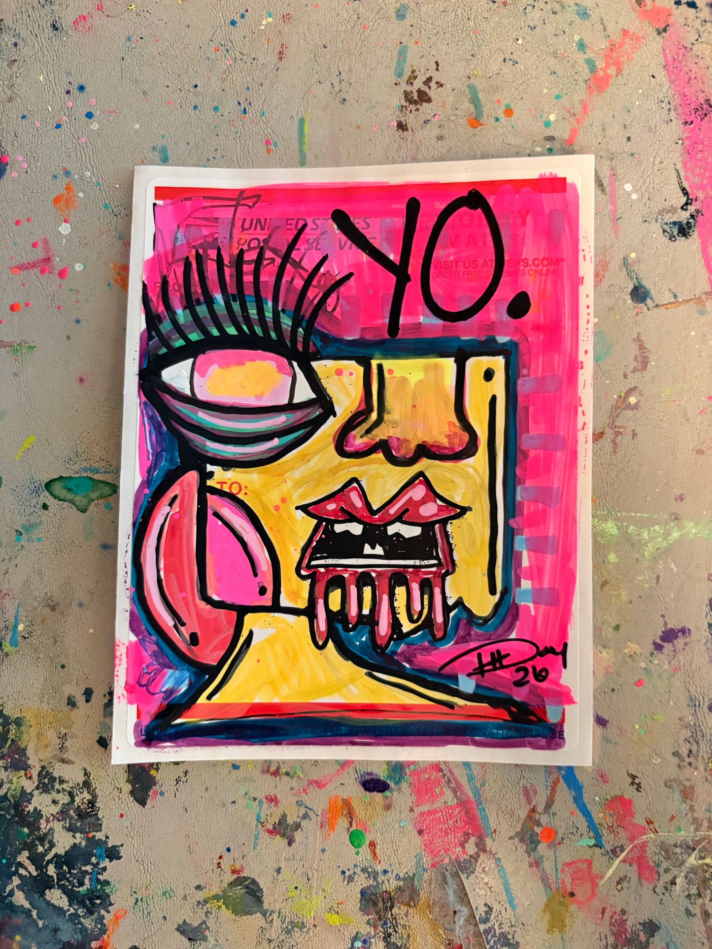 Abstract Cubism Graffiti Style Sticker
