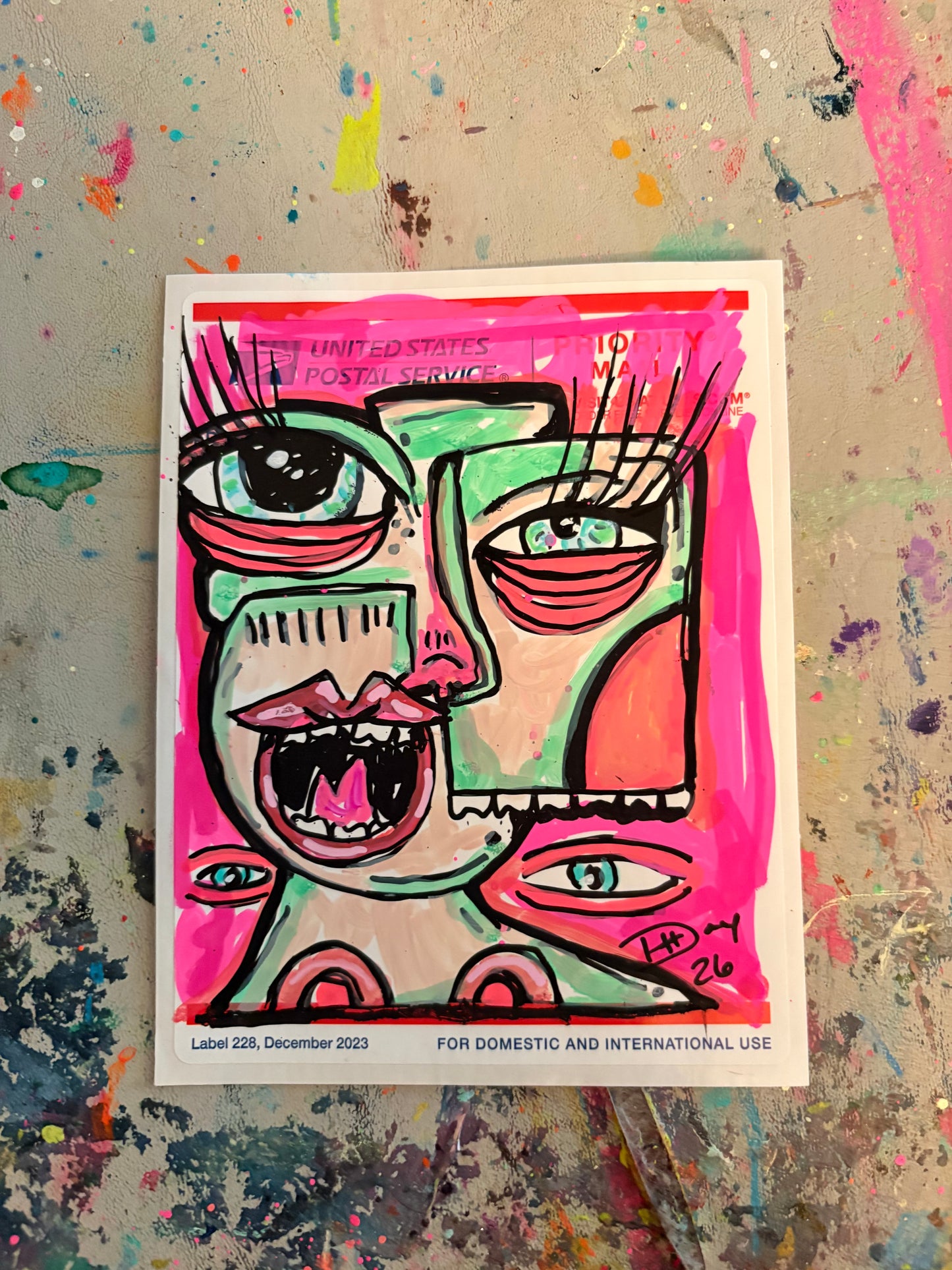 Abstract Cubism Graffiti Style Sticker 003