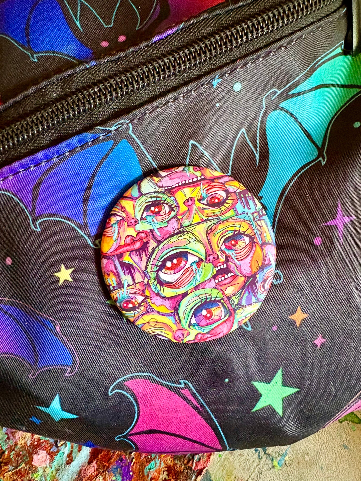 Colorful Chaos Matte Finish Button