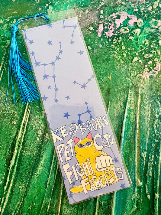 Read Books Pet Cats Fight Fascists Bookmark