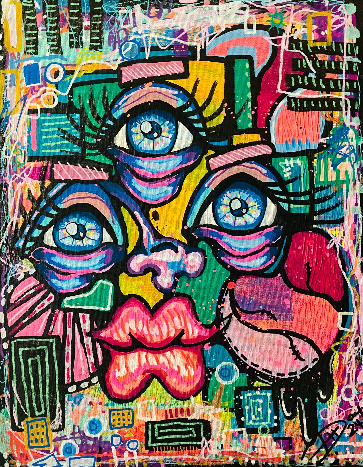 Daring Arsonist - 11x14 Original Acrylic Painting by Hollie Day