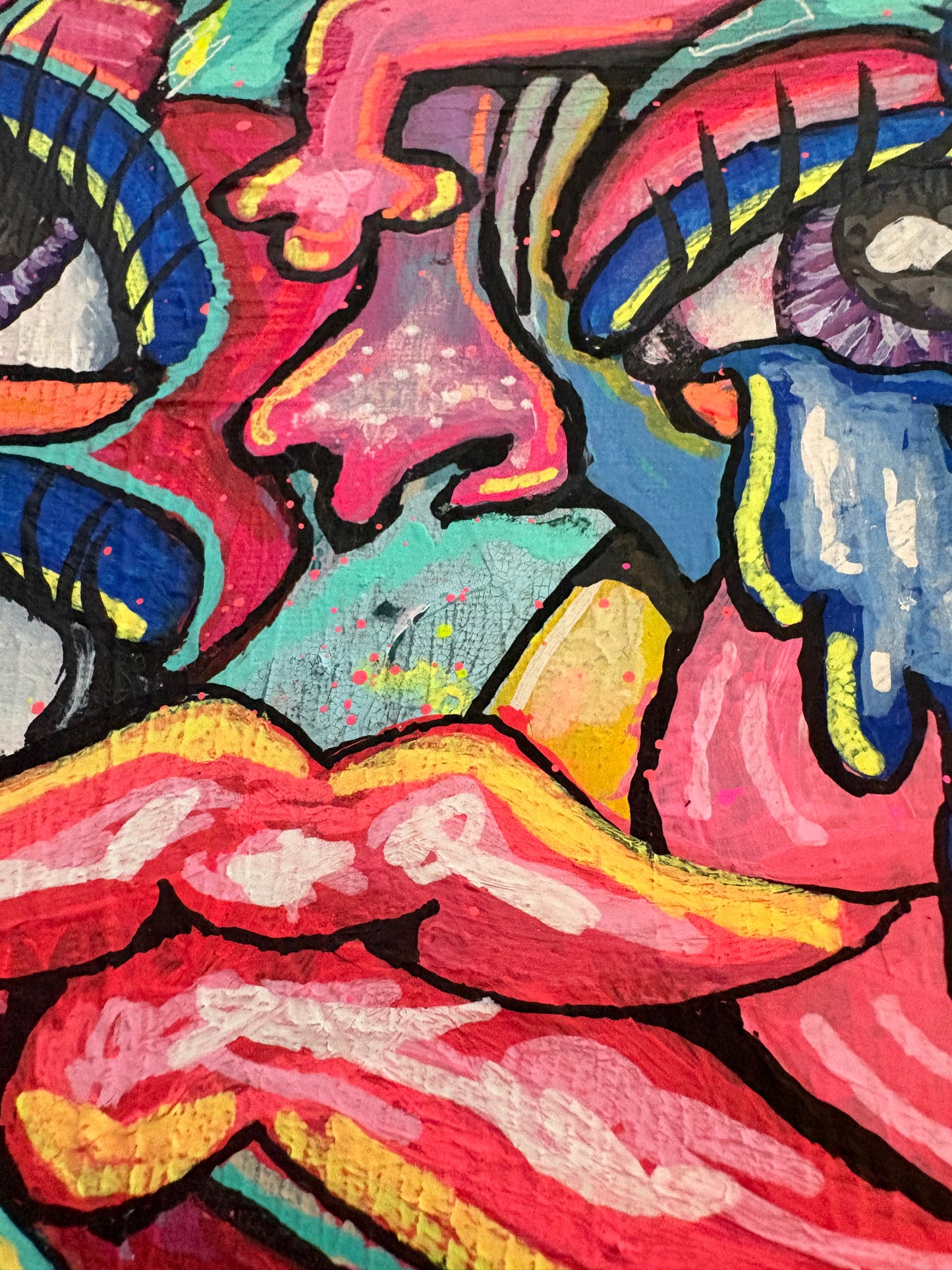 My Heart Bleeds Chaos - Original 11x14 Acrylic Painting by Hollie Day