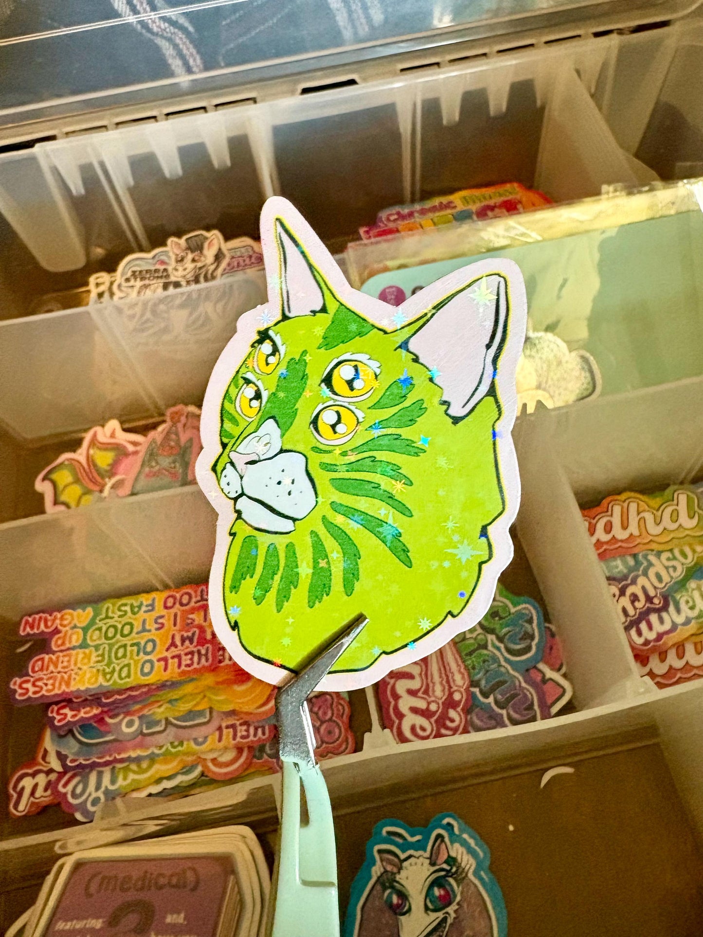 Alien Cat Sticker Set
