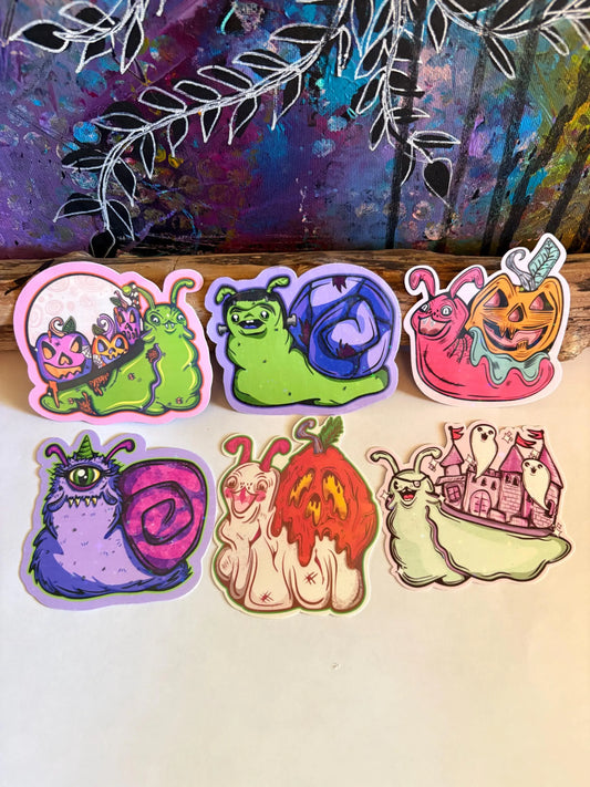 Whimsical Snail Sticker Set 005