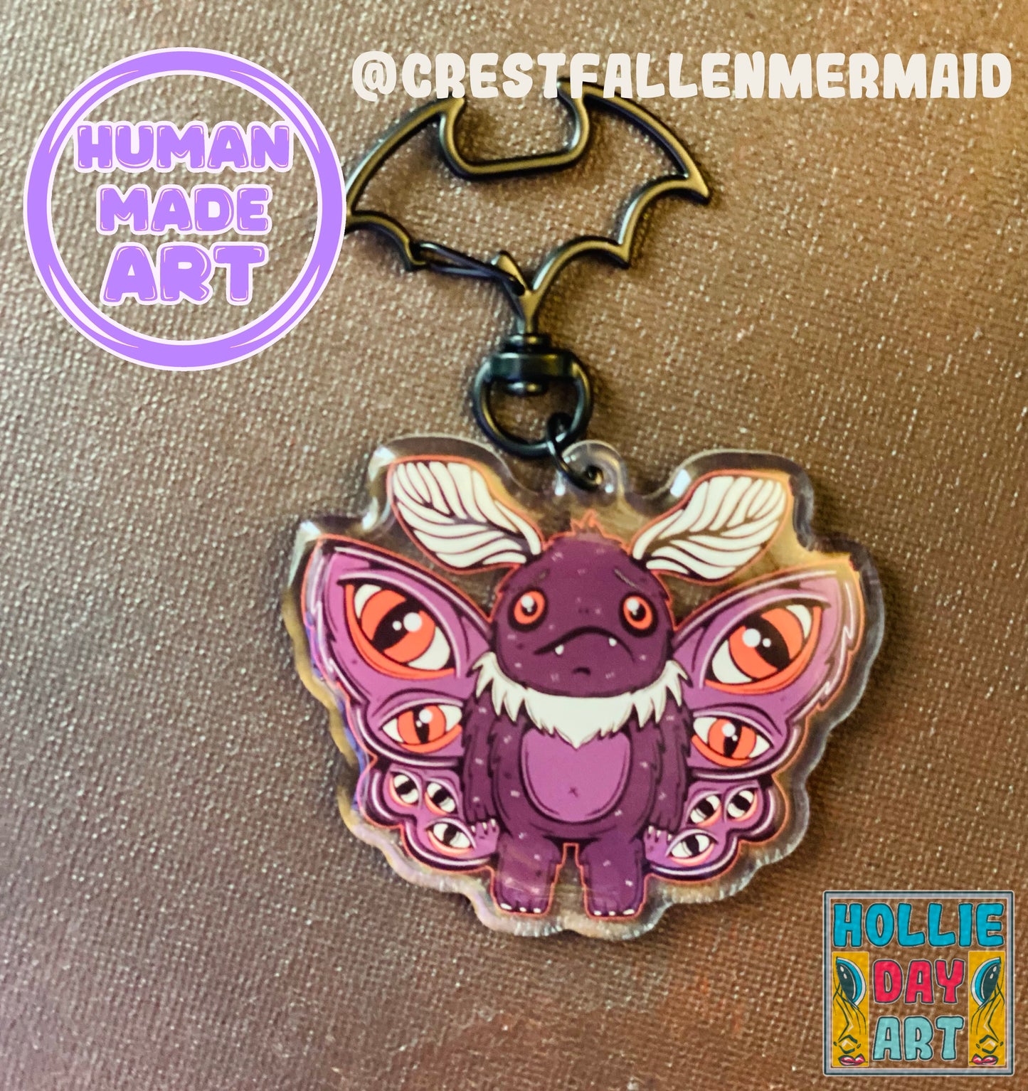 Sad Mothman Keychain