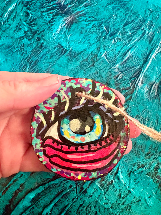 Hand Painted Wooden Ornament 002