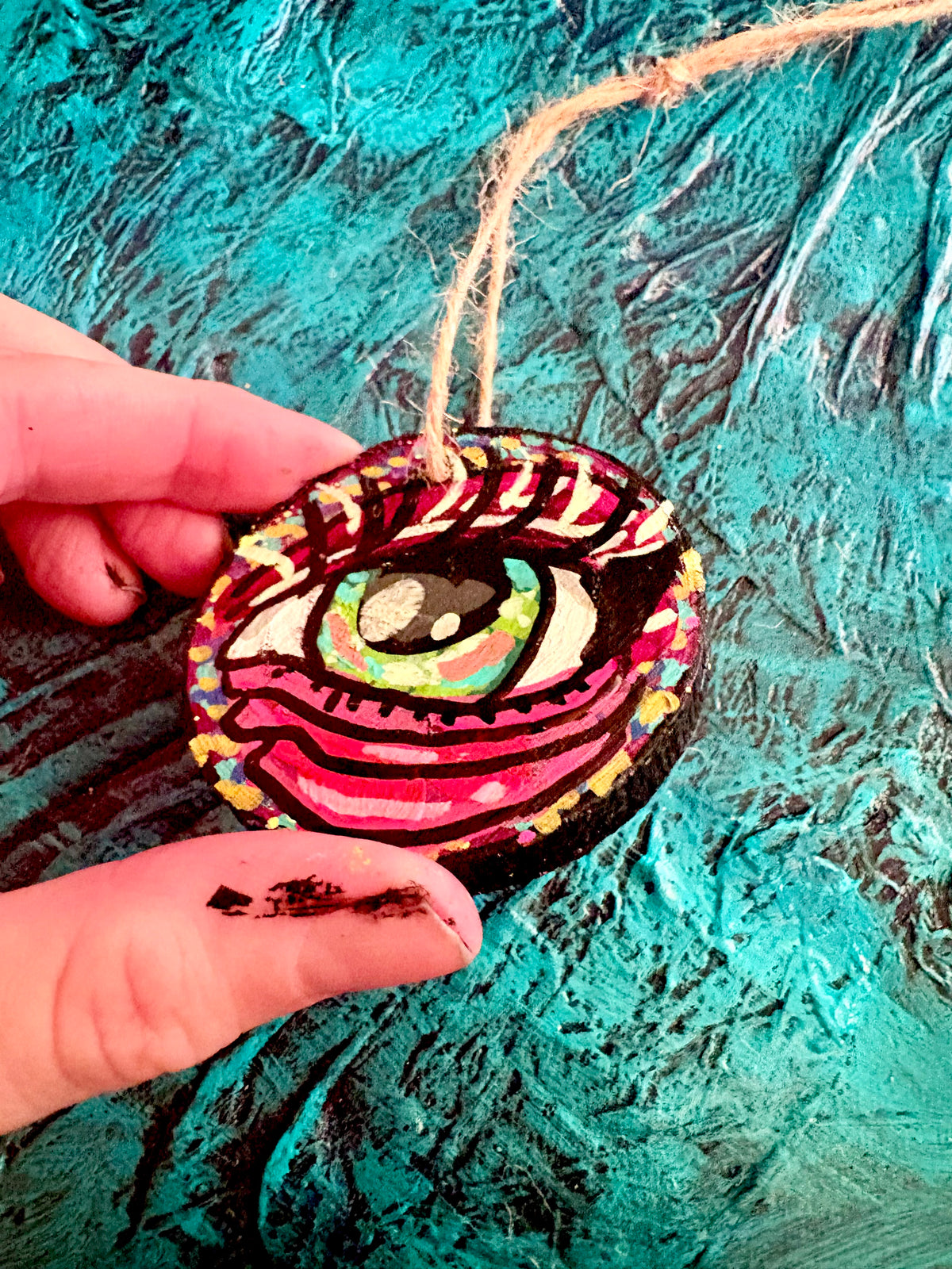 Hand Painted Wooden Ornament 005