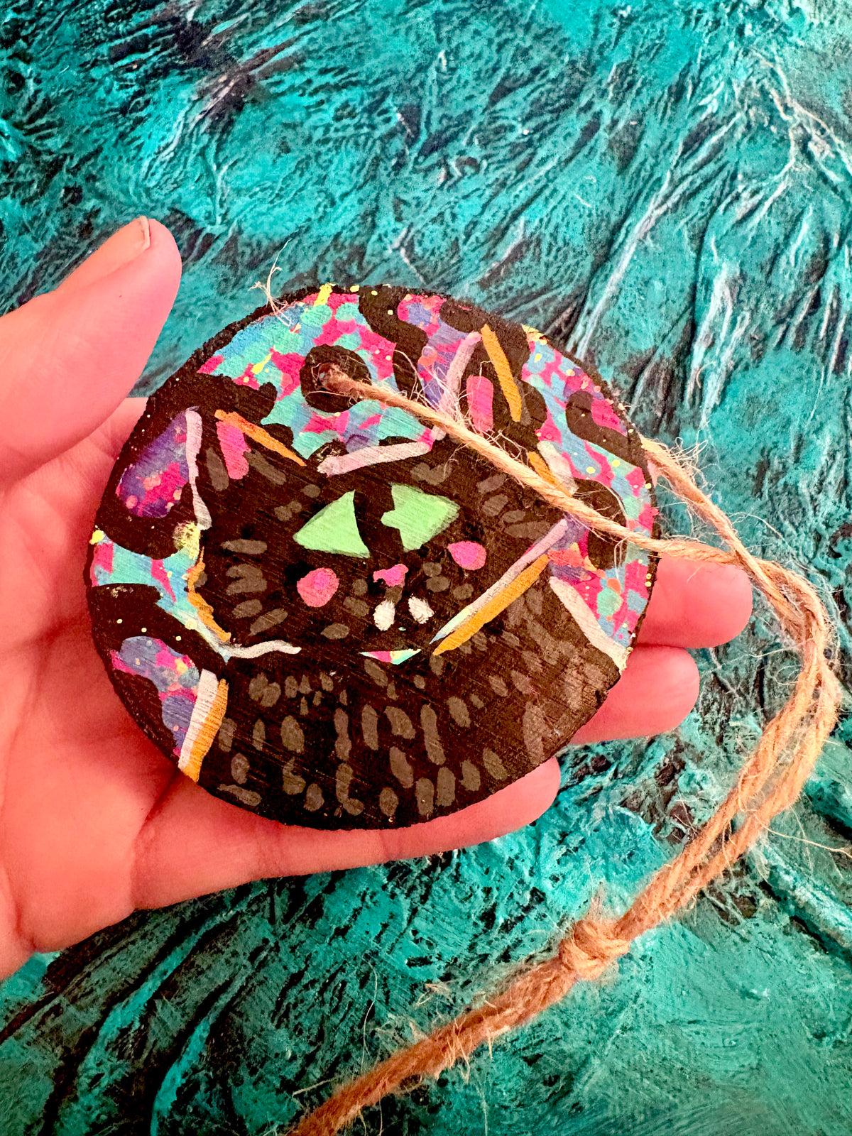 Hand Painted Wooden Ornament 009