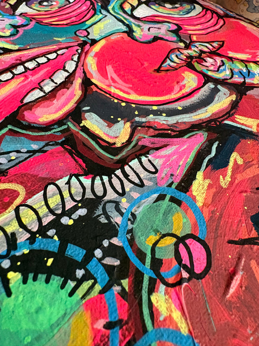 Candy Colored Confessions 11x14 Acrylic Painting on Canvas