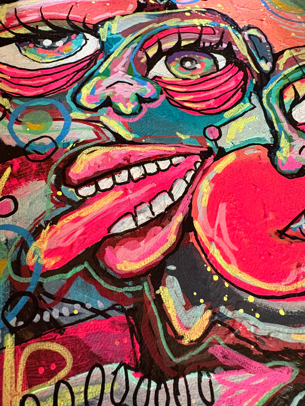 Candy Colored Confessions 11x14 Acrylic Painting on Canvas