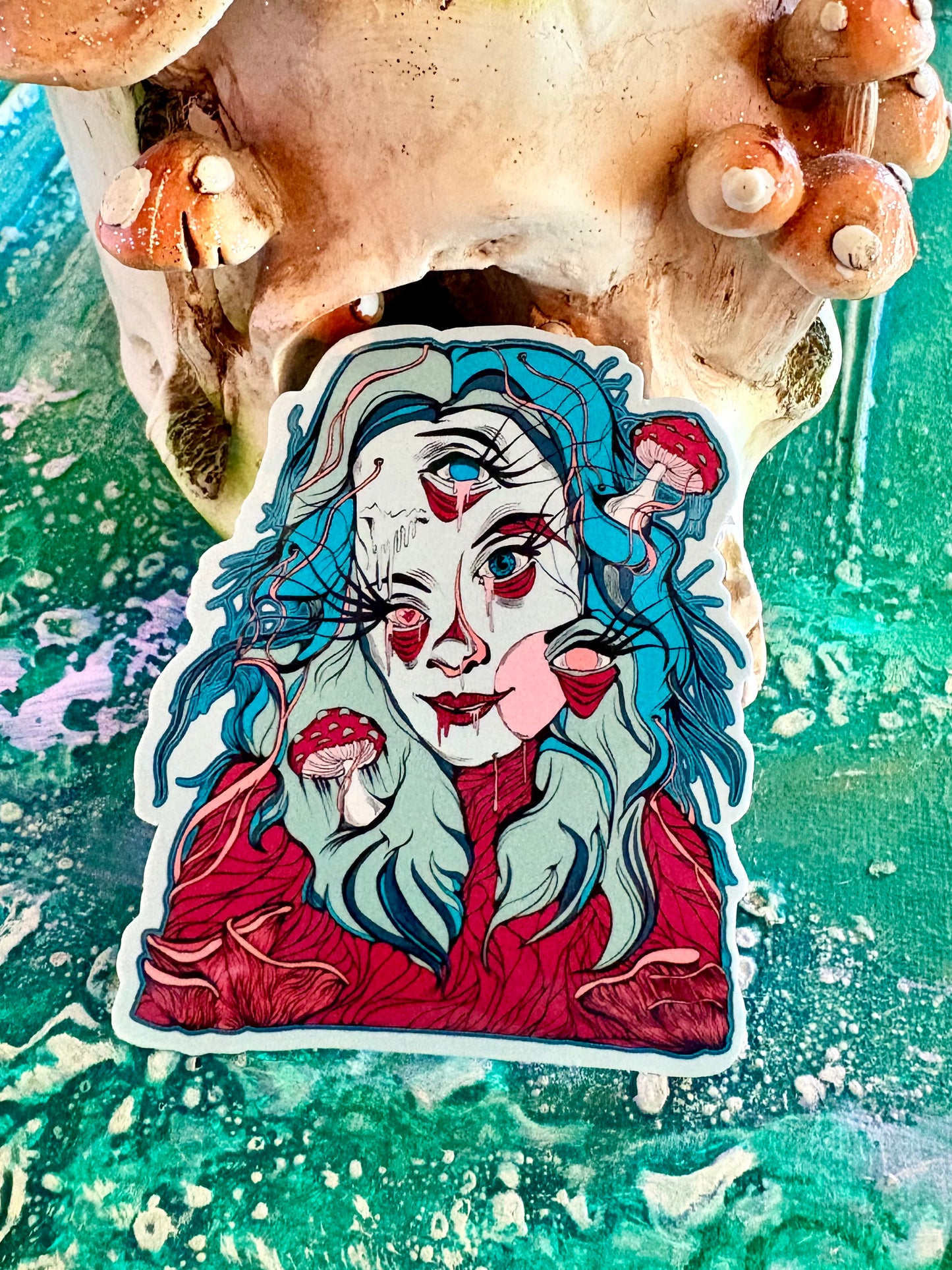 Mushroom Girl Sticker