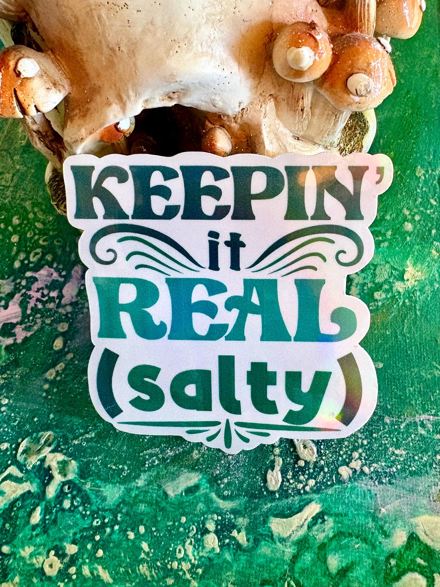 Handmade Salty POTS Awareness Sticker: Hand-Drawn Disability Art | dysautonomia sticker