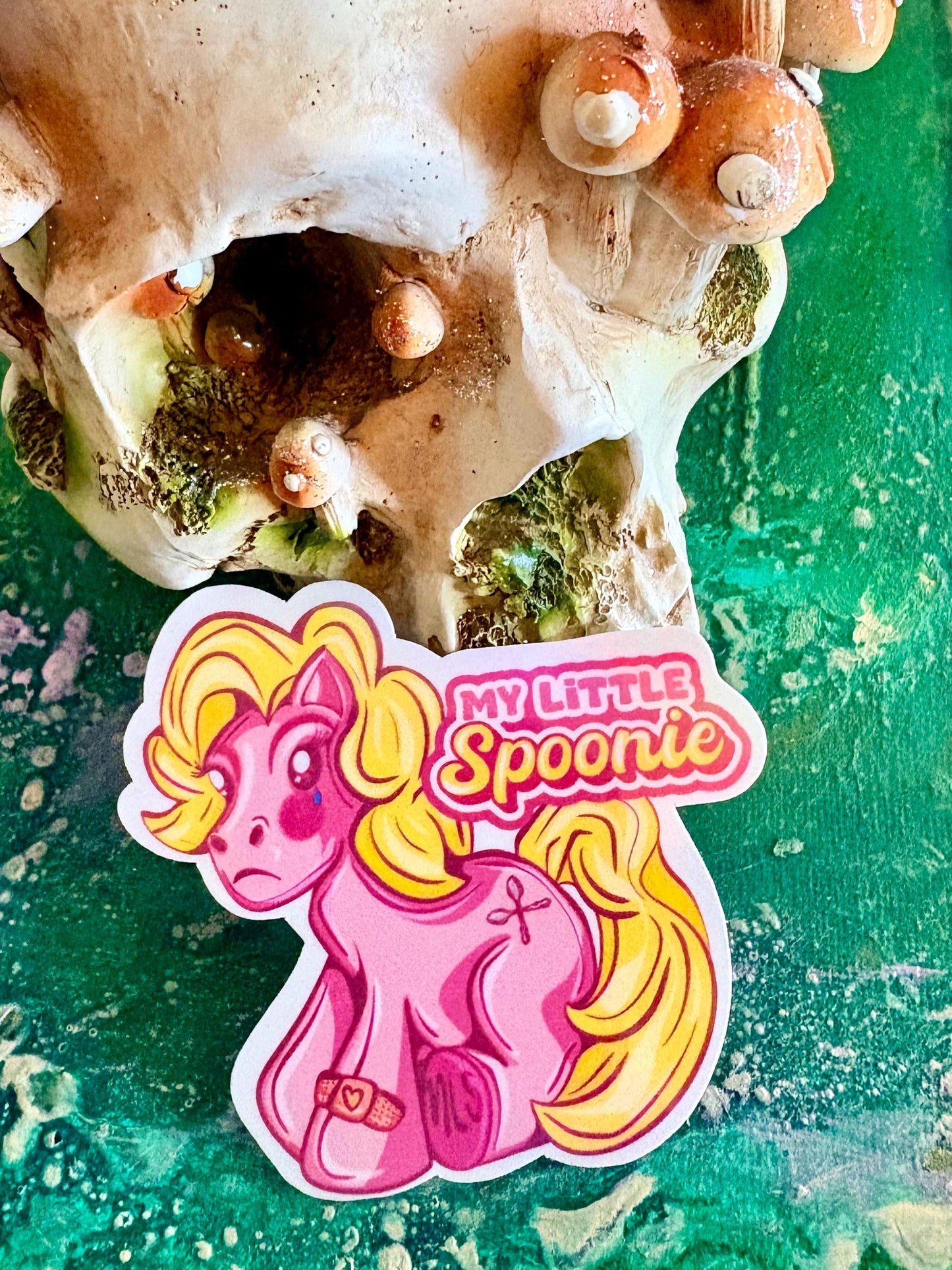 My Little Spoonie Sticker: Chronic Illness Awareness, Pink Pony