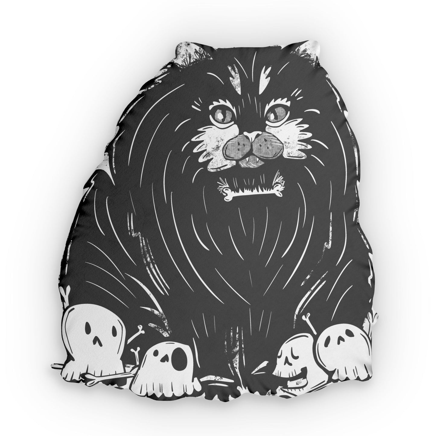 Bone Daddy Spooky Cat Shaped Pillow