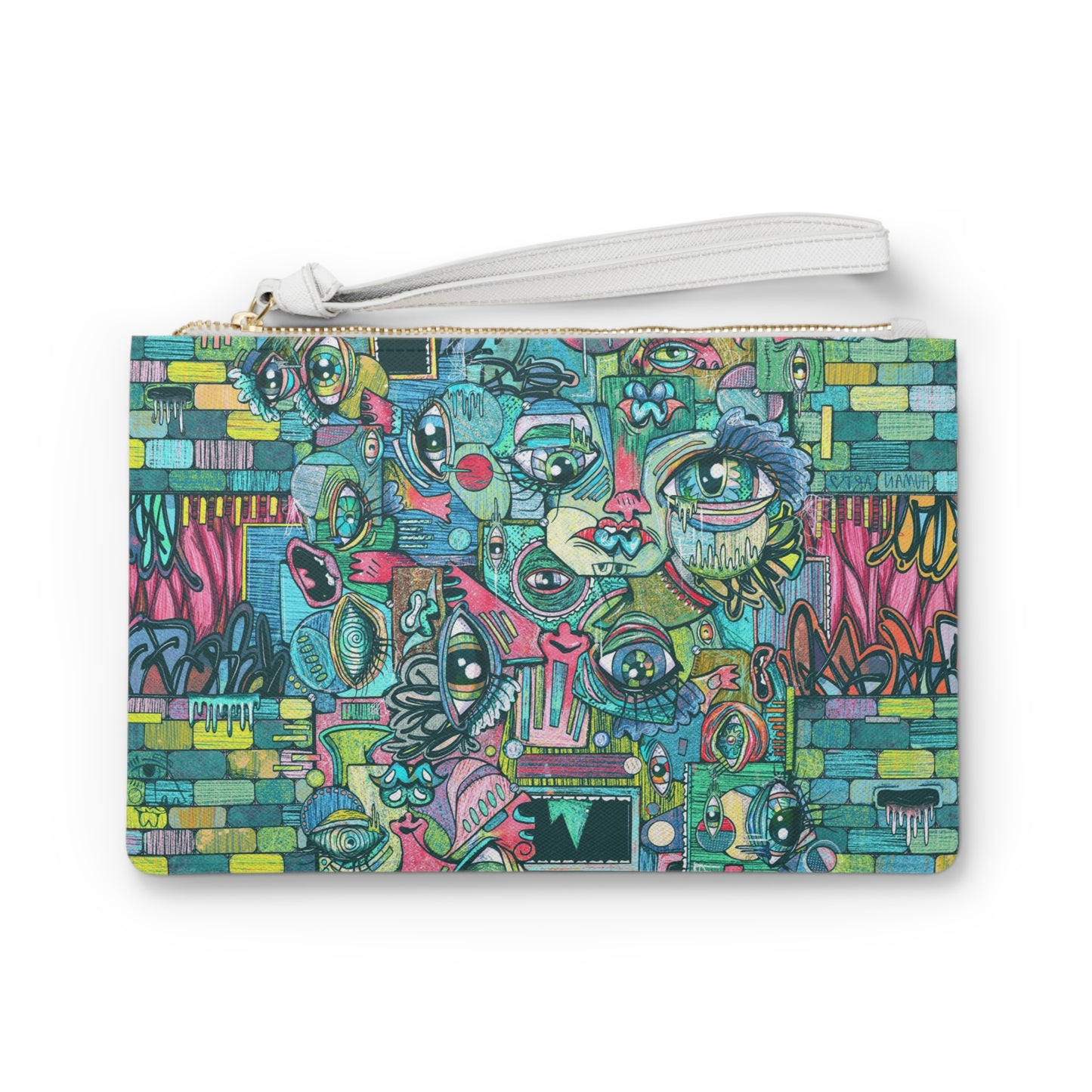 People in Rooms Cubism Clutch Bag