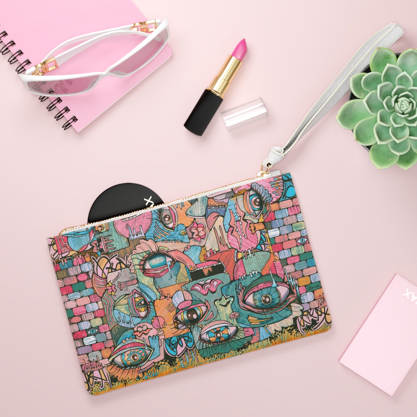 Velvet Euphoria Cubism Clutch Bag
