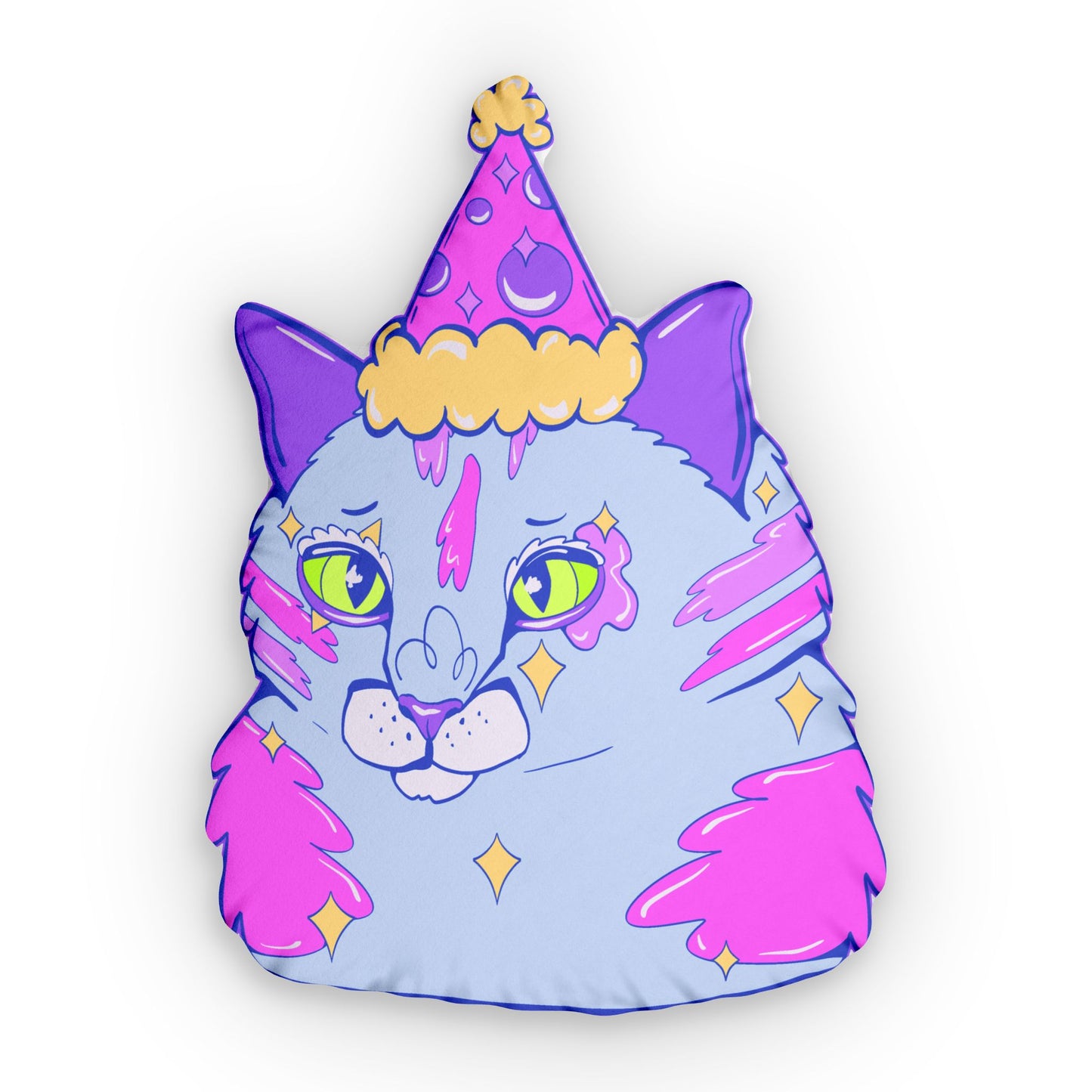 Clown Cat Shaped Pillow