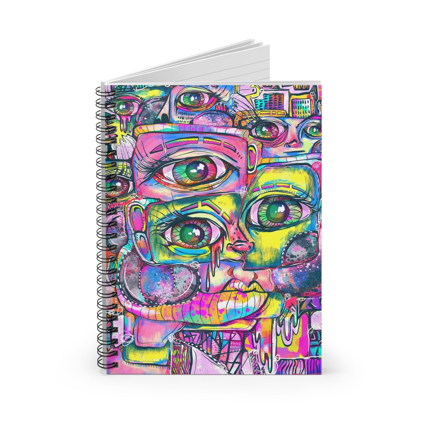 Graffiti Landmine Cubism Spiral Notebook - Ruled Line