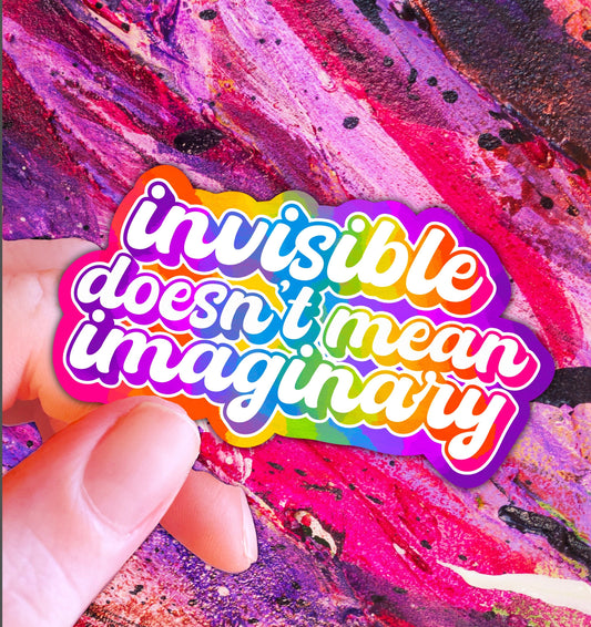Spoonie Sticker: Holographic Vinyl, Invisible Illness Awareness