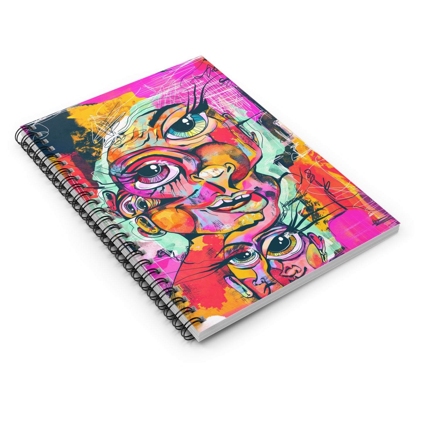 Suspicious Minds Cubism Spiral Notebook - Ruled Line