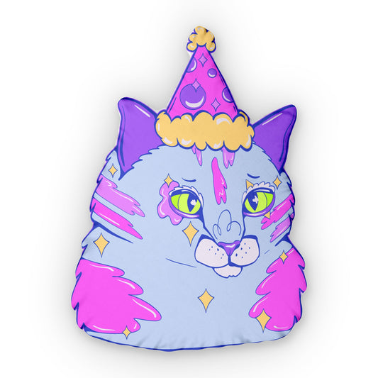 Clown Cat Shaped Pillow