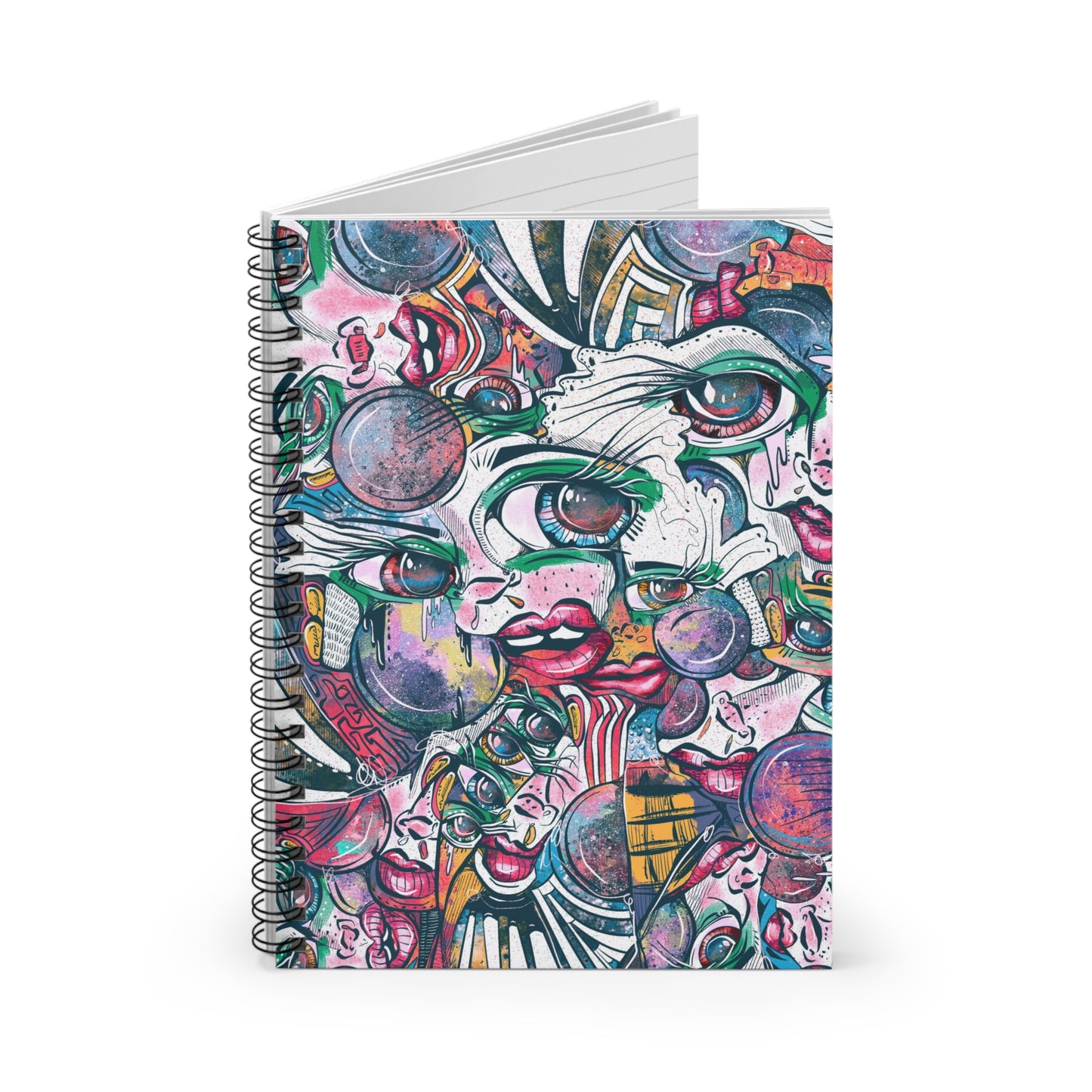 The Eyes Cubism Spiral Notebook - Ruled Line