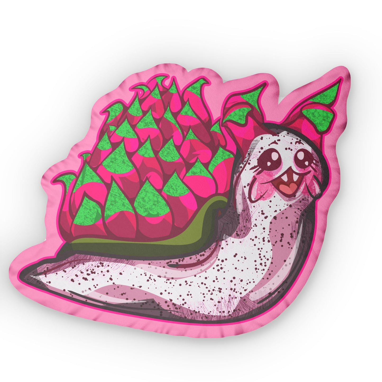 Dragon Fruit Snail Shaped Pillow