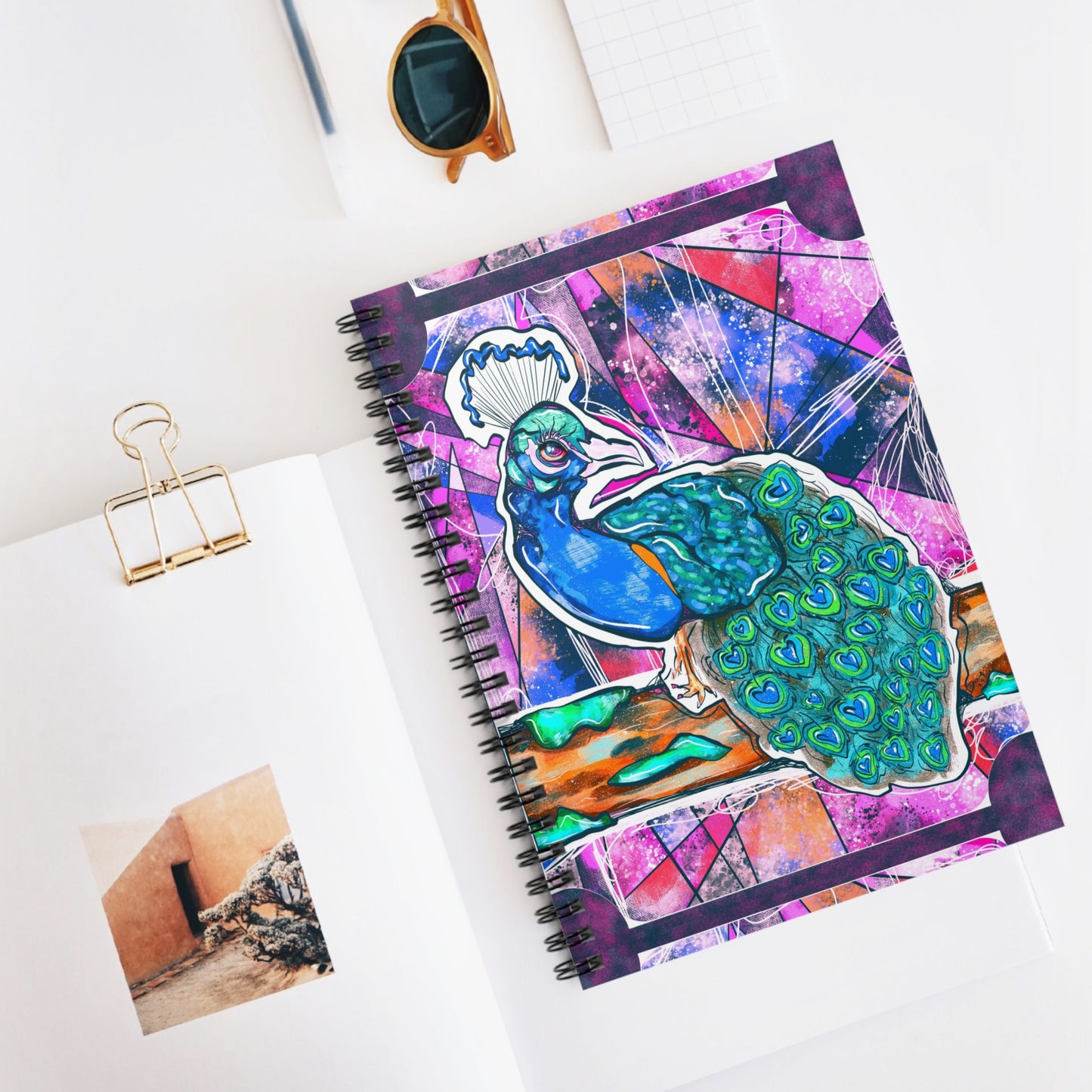 Peacock Spiral Notebook - Ruled Line
