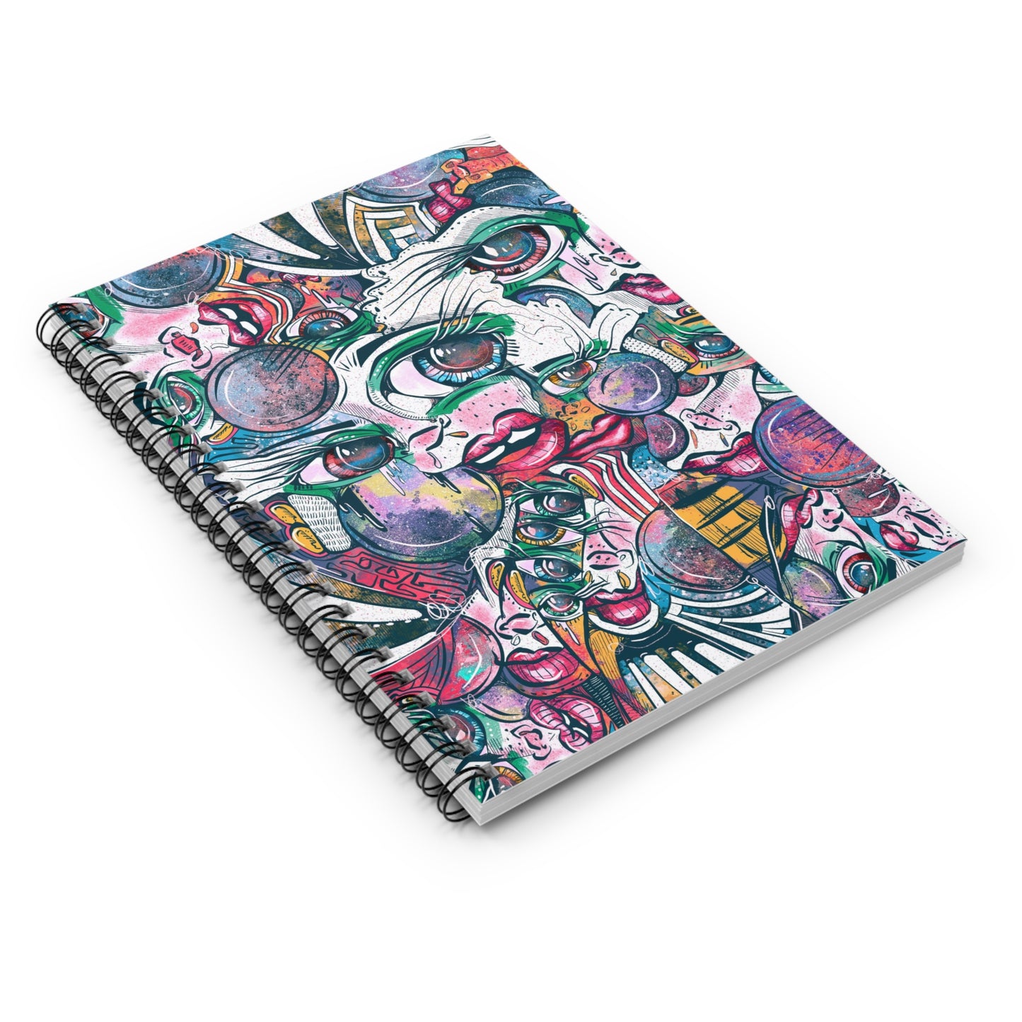 The Eyes Cubism Spiral Notebook - Ruled Line