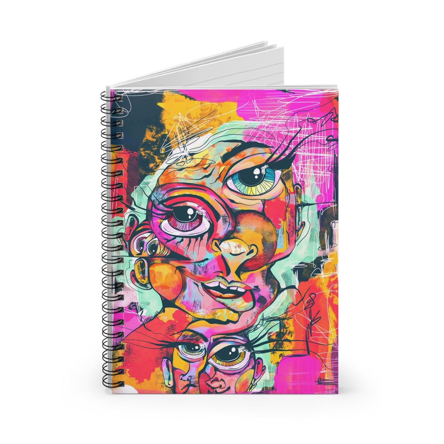 Suspicious Minds Cubism Spiral Notebook - Ruled Line