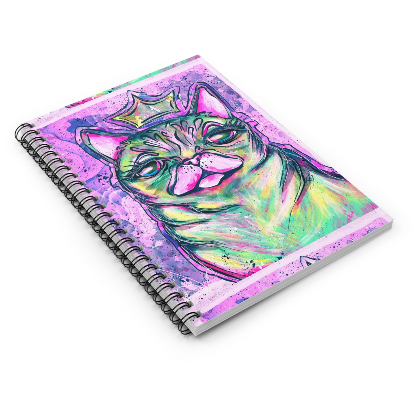 Princess Bubblegum Cat Spiral Notebook - Ruled Line
