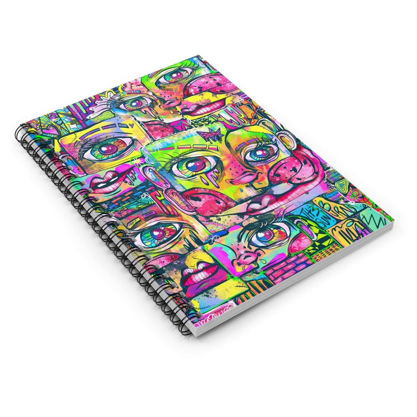 Graffiti Sunrise Cubism Spiral Notebook - Ruled Line