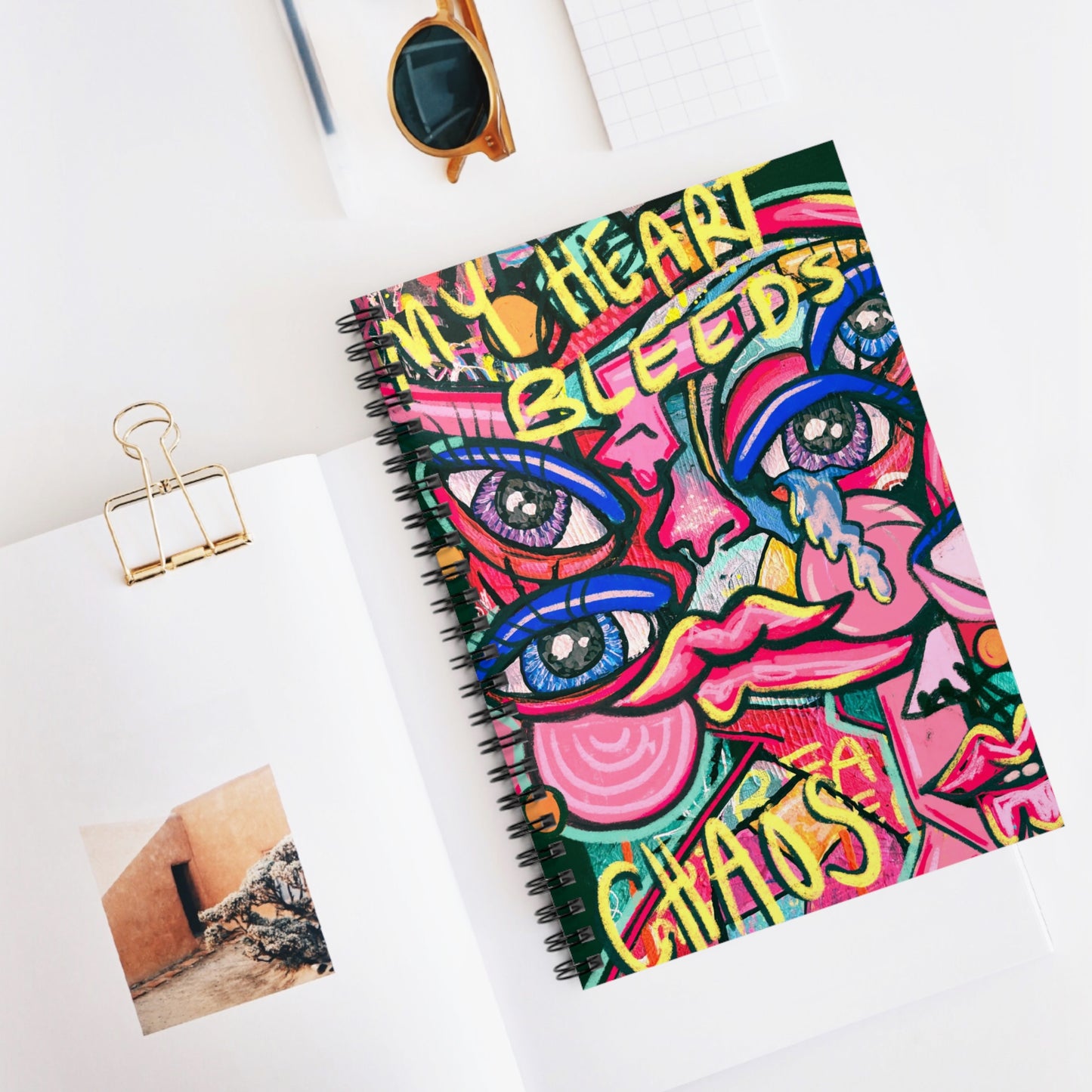 My Heart Bleeds Chaos Spiral Notebook - Ruled Line