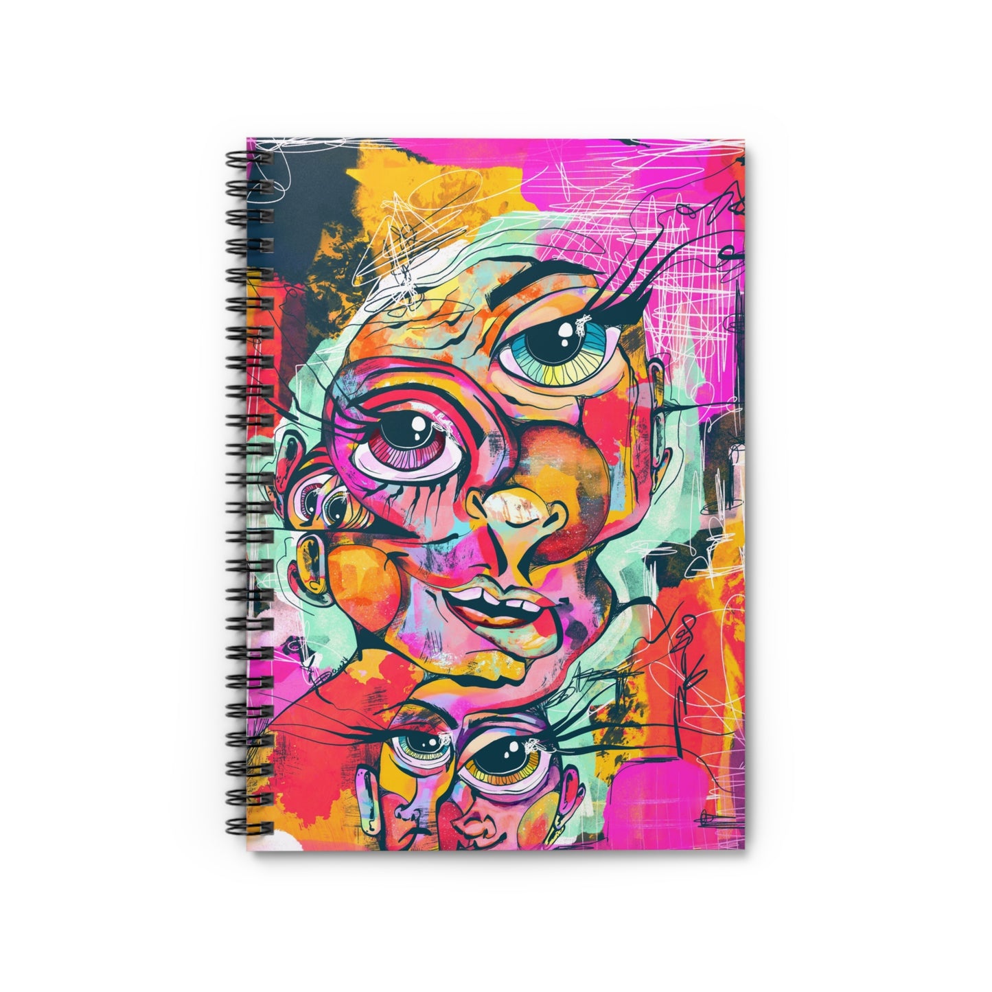 Suspicious Minds Cubism Spiral Notebook - Ruled Line