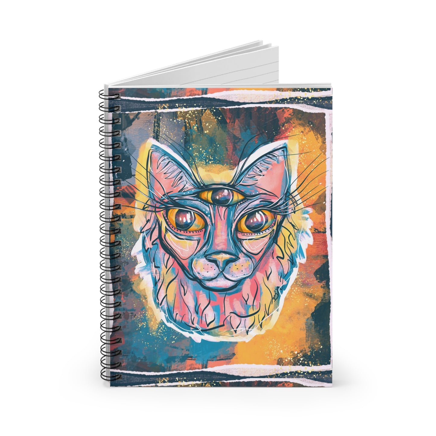 French Fry Cat Spiral Notebook - Ruled Line