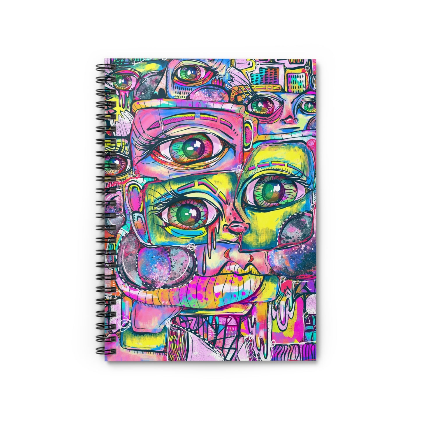 Graffiti Landmine Cubism Spiral Notebook - Ruled Line