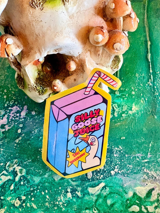 Handmade Silly Goose Juice Sticker