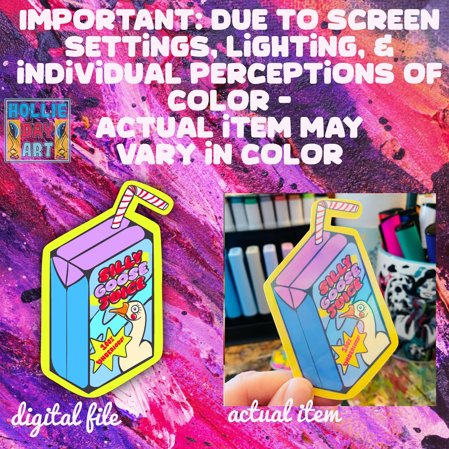 Handmade Sparkly Lavender Cat Sticker: Read Books, Pet Cats, Fight Fascists