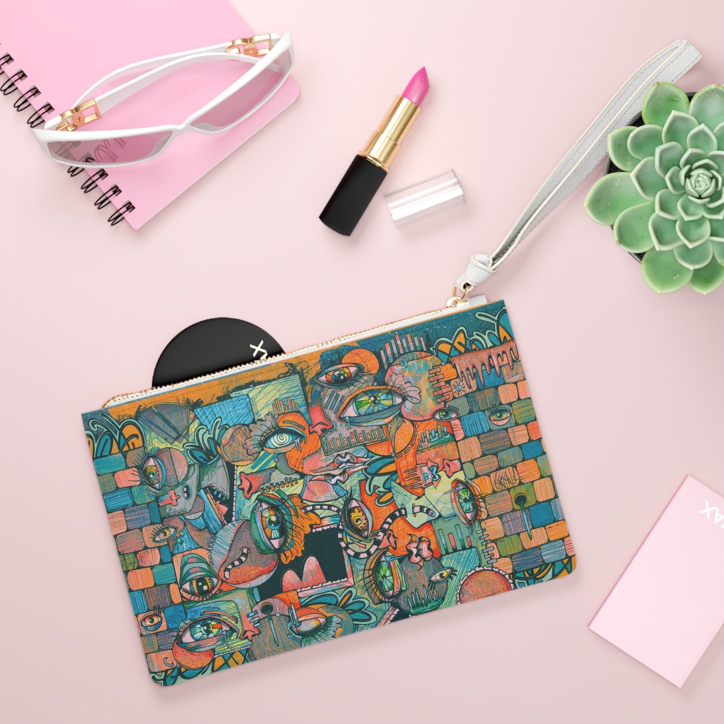 Keep Me A Secret Cubism Clutch Bag