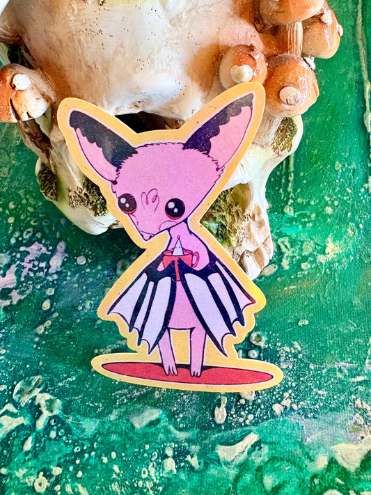 Handmade Holographic Bat Sticker: Spooky Halloween Bat
